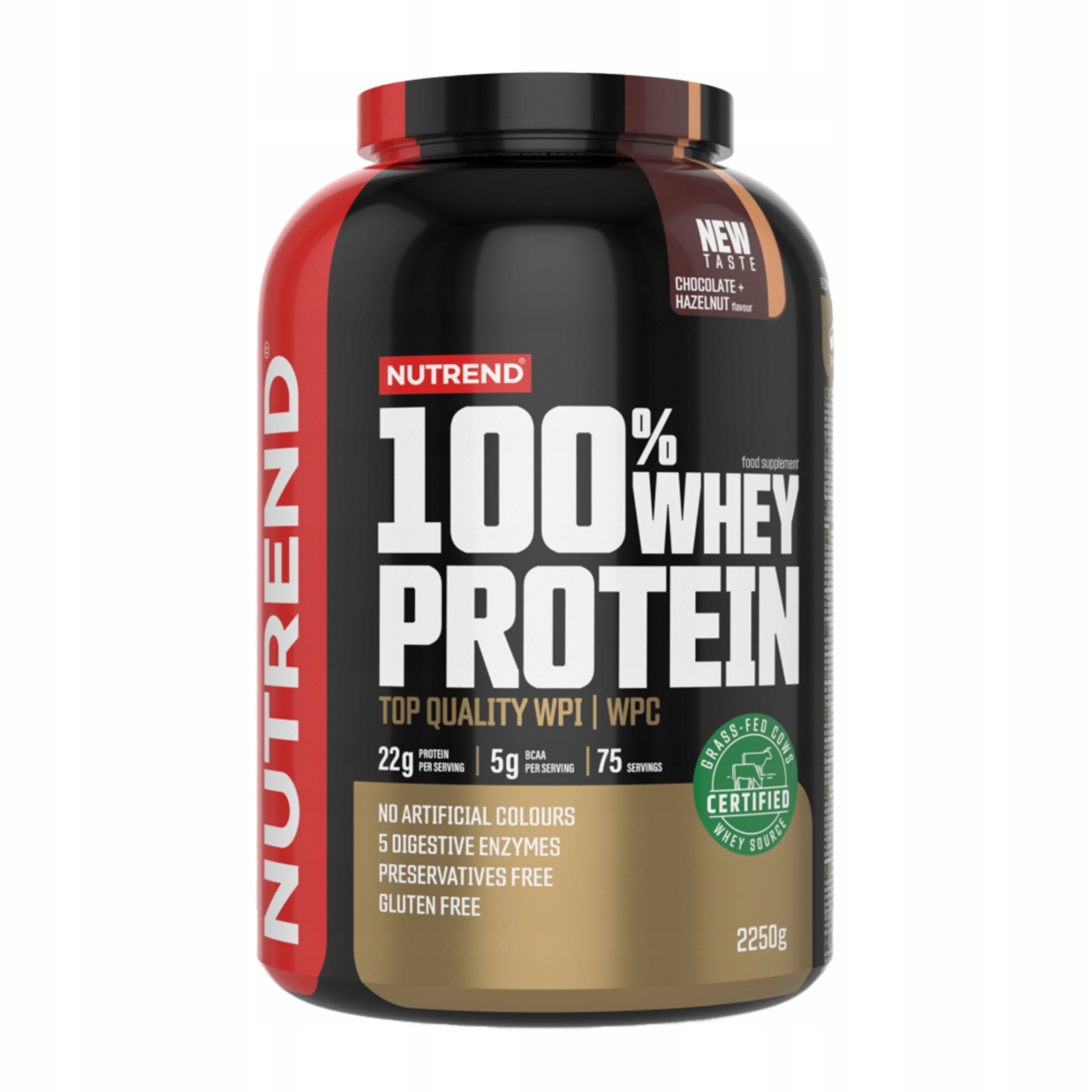 Whey Protein NUTREND 100% Whey Protein 2,25kg WPC Chocolate