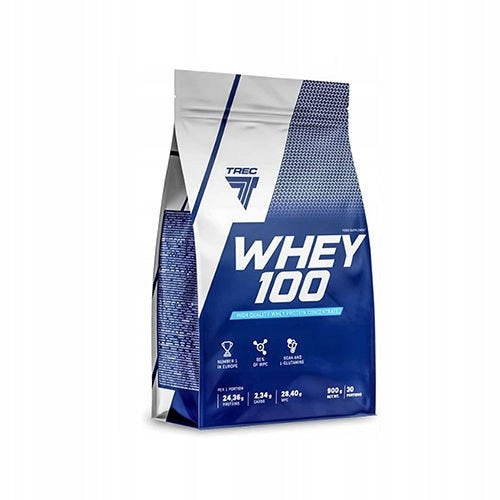 Whey Protein TREC WHEY 100 900g WPC Concentrate Vanilla Conditioner Expiration date at least six months from the date of purchase