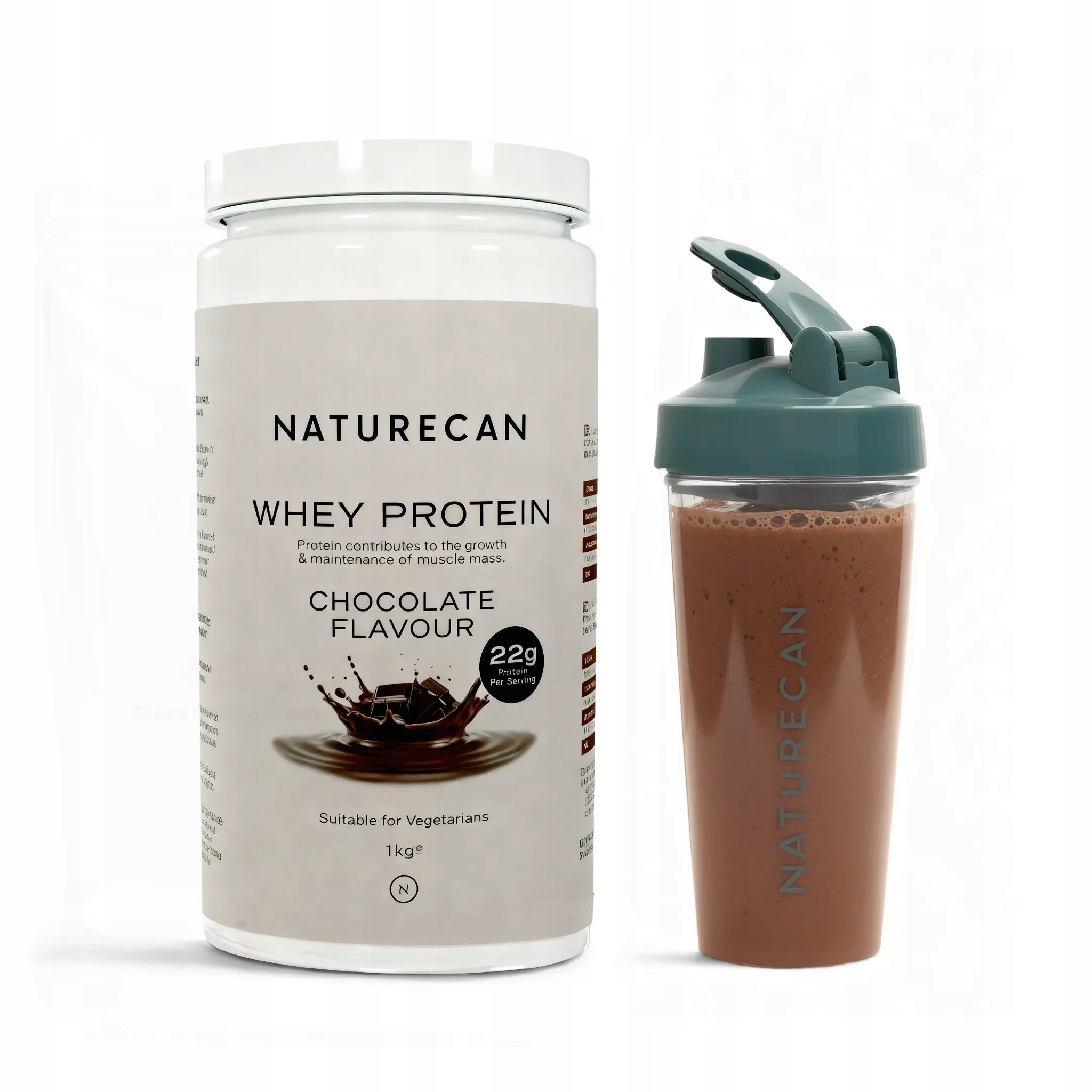 Whey Protein WPC 22g Protein Concentrate 2x 1kg Sugar Free Chocolate