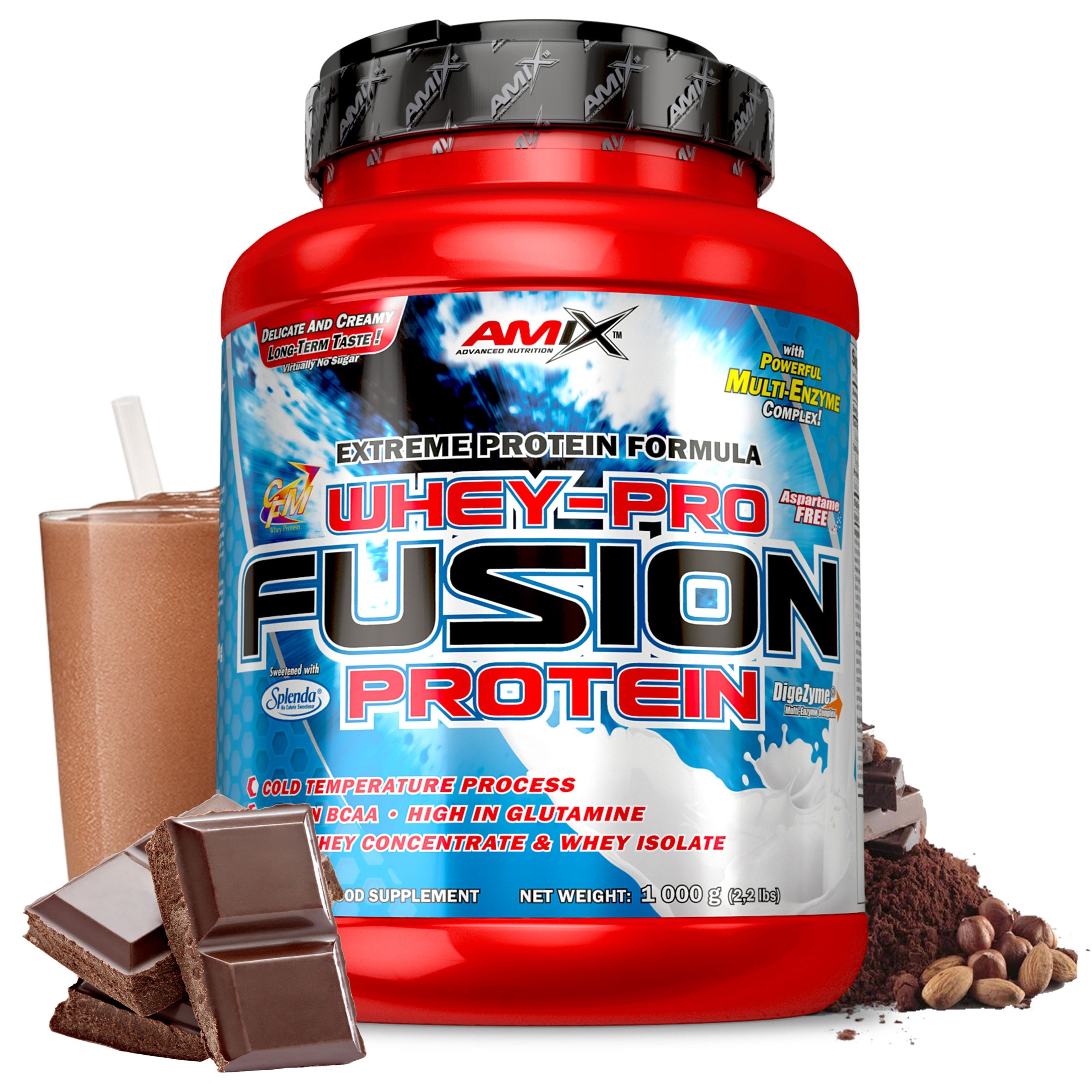 Whey protein WPC WPI concentrate isolate nutrient 1kg chocolate enzymes