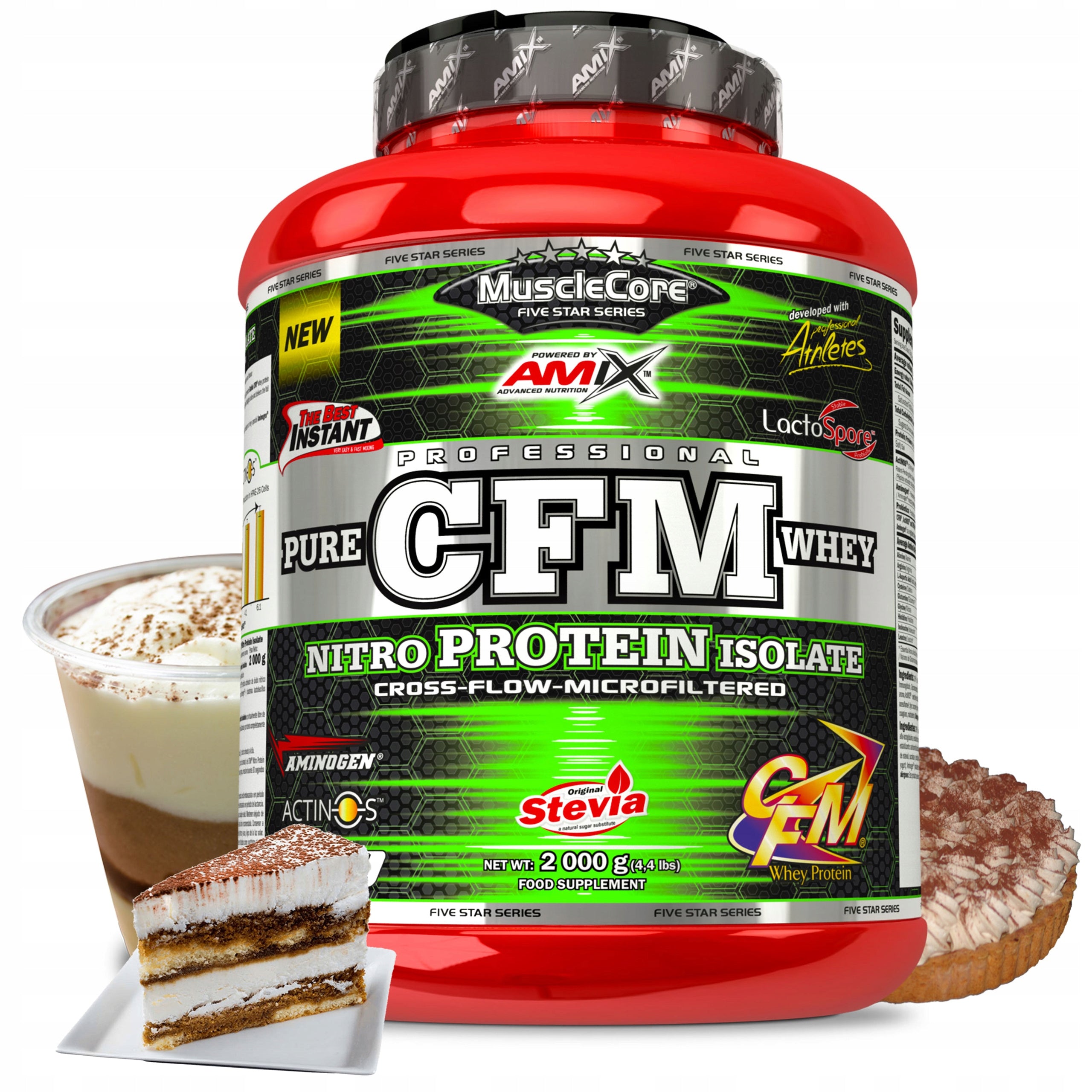 Whey protein isolate CFM Whey 1kg keto without sugar probiotics enzymes