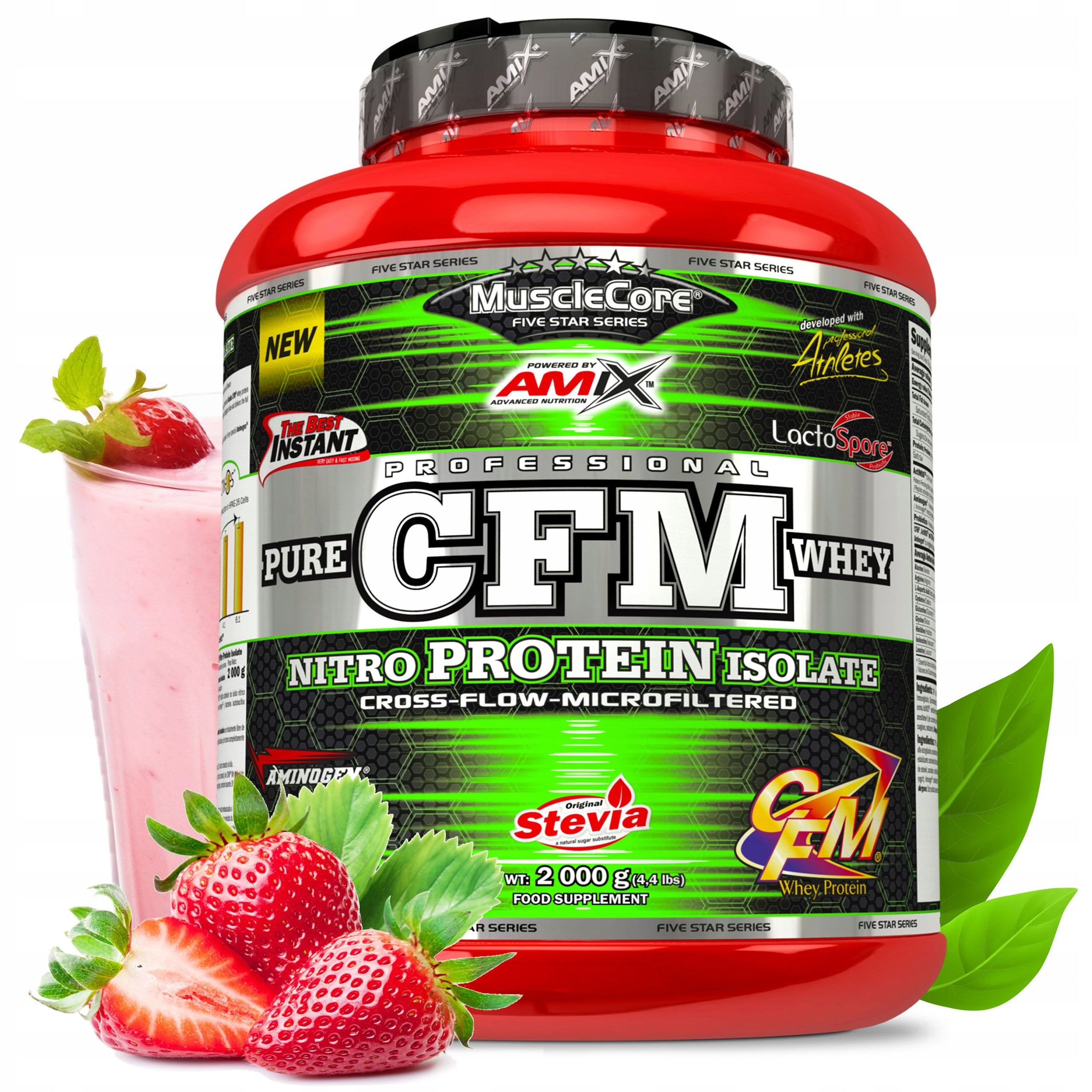 Whey protein isolate WPI 90g protein supplement CFM 2kg probiotics