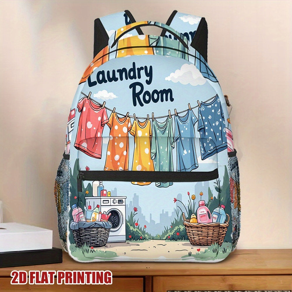 Whimsical Themed Lightweight Laundry Backpack for Travel and Work