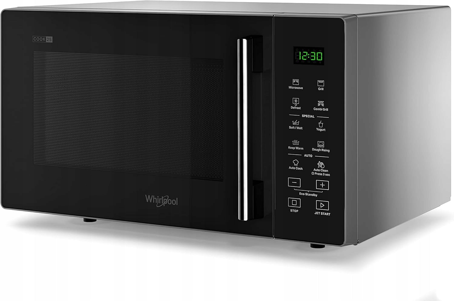 Whirlpool MWP 253 SB Microwave Oven 25L Black 900W Grill 1000W