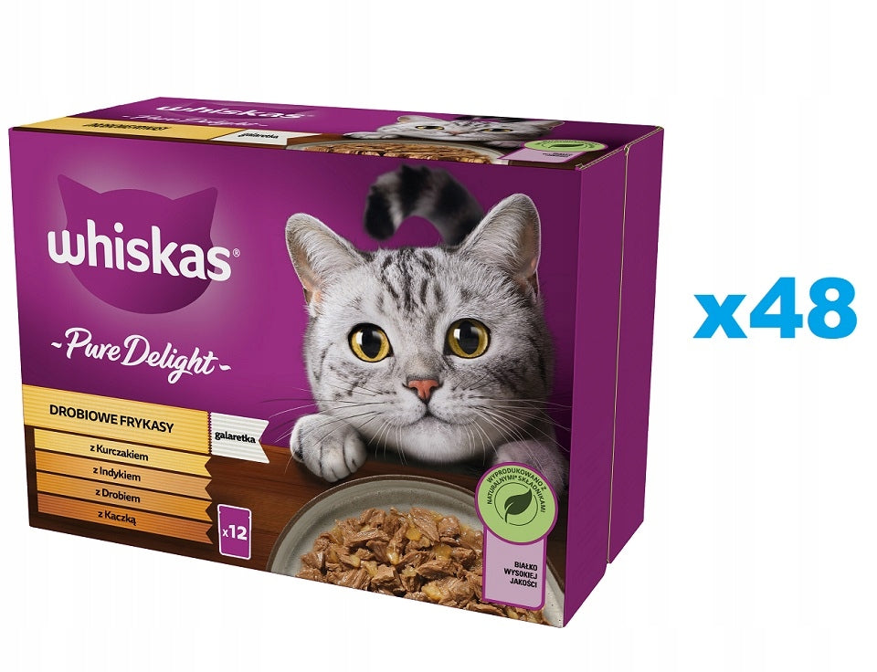 Whiskas Mars Cat Sachet Set Classic Meals Pure Delights 48x85 Packaging status original