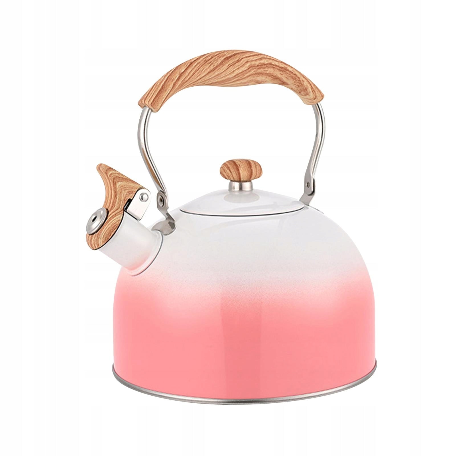 Whistling Stovetop Tea Kettle with Spout Cover Boiling Water Hot Water pink Kind steam juicer
