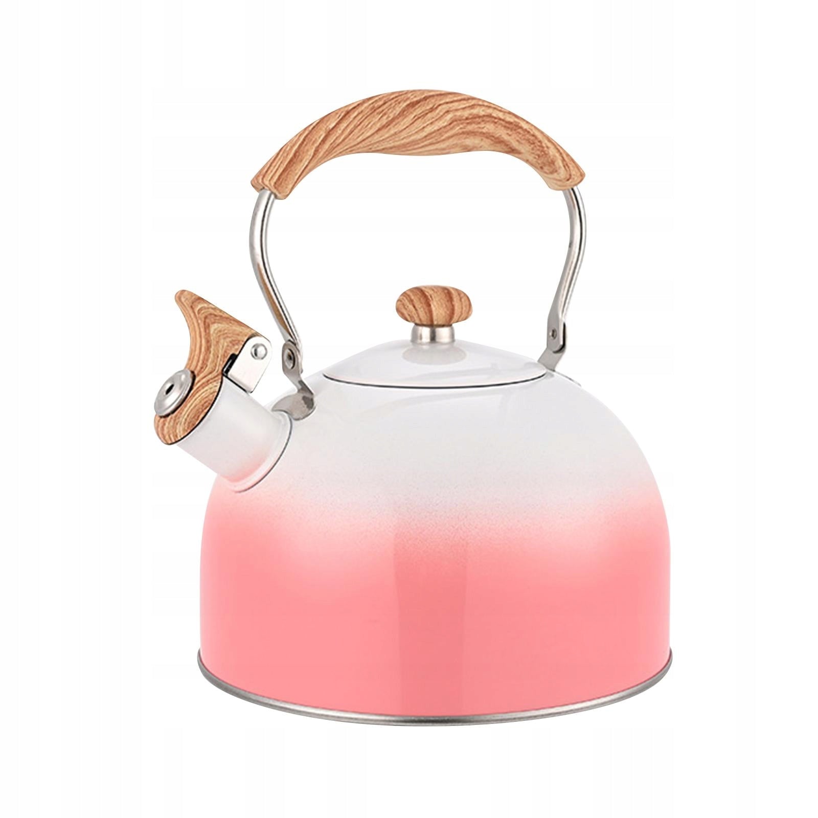 Whistling Stovetop Tea Kettle with Spout Cover Boiling Water Hot Water pink