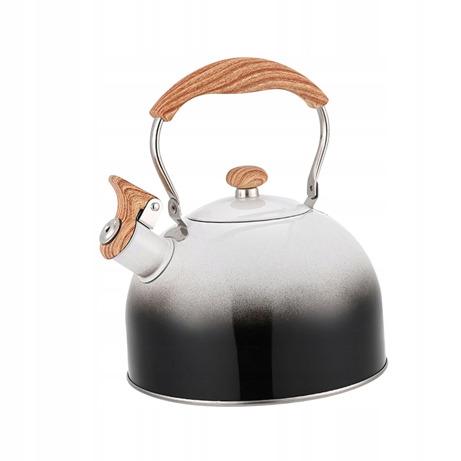 Whistling Stovetop Tea Kettle with Spout Cover Boiling Water Hot black Brand no brand