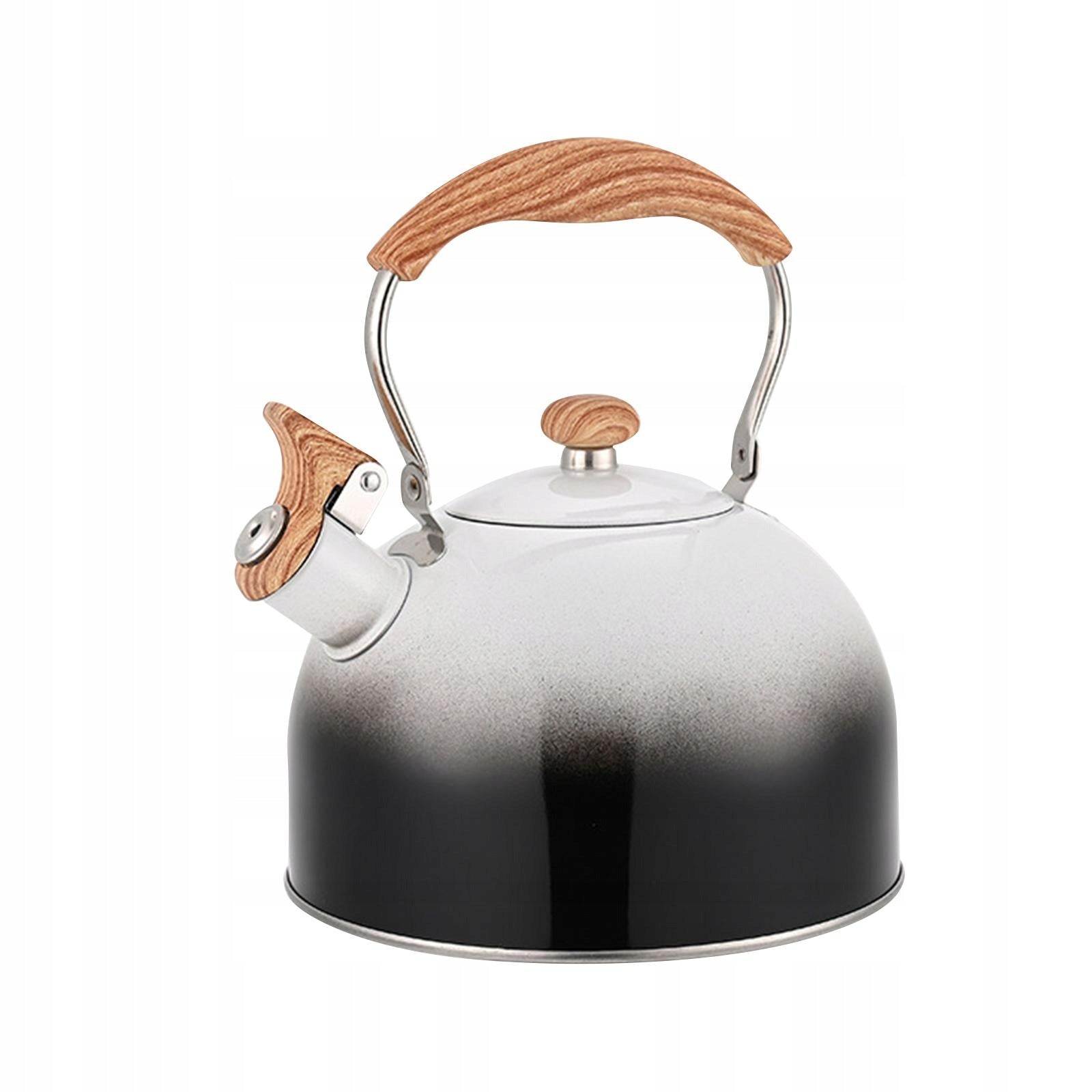 Whistling Stovetop Tea Kettle with Spout Cover Boiling Water Hot black