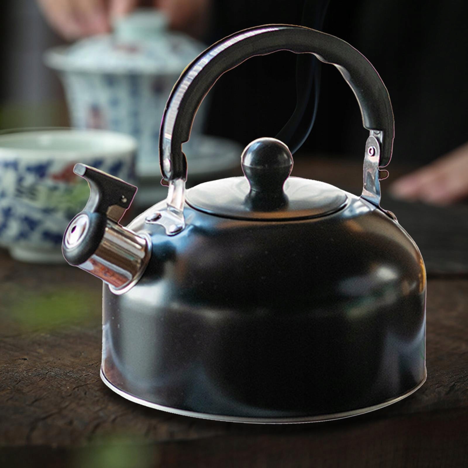Whistling Tea Kettles Anti Rust Audible Food Grade Stainless Steel Black Kind steam juicer