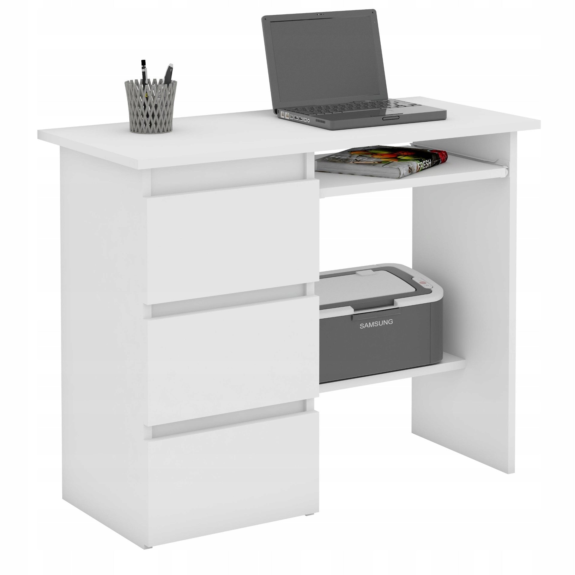 White Computer School Desk Beta 2 Reverse