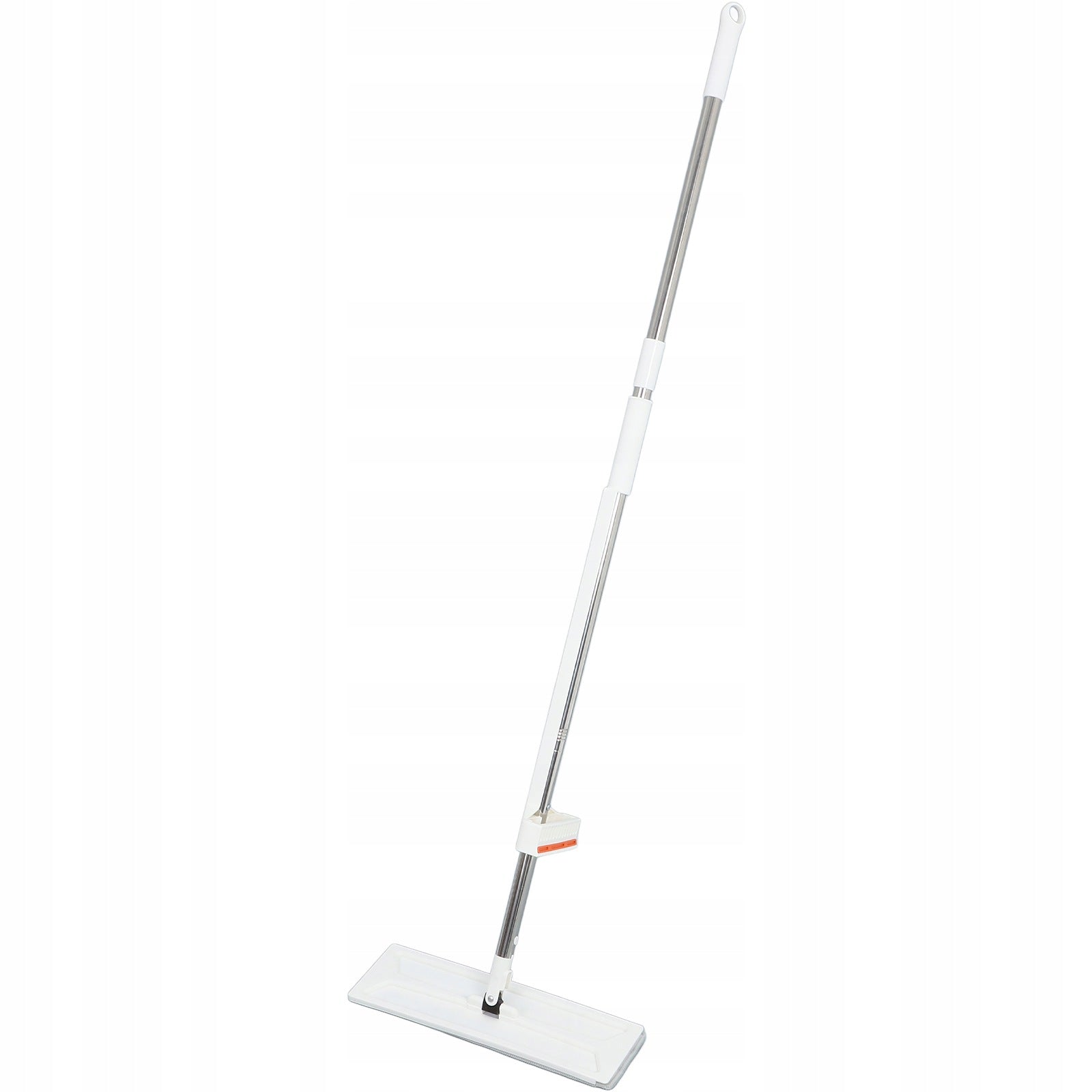 White Dual-Use Quick Mop with 360° Rotating Head and Stainless Steel Handle
