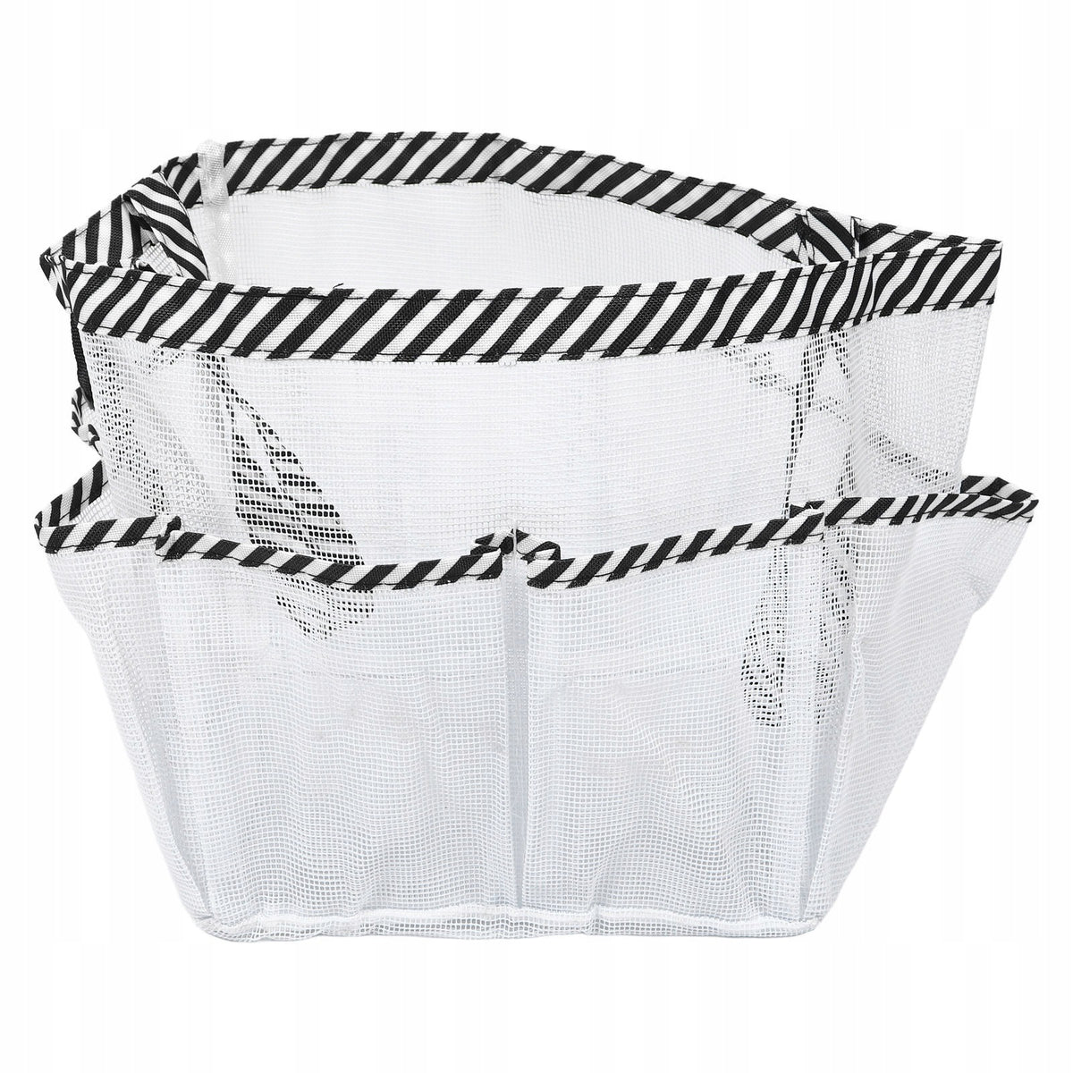 White Foldable Travel Hanging Toiletry Bag with Mesh Pockets Color white