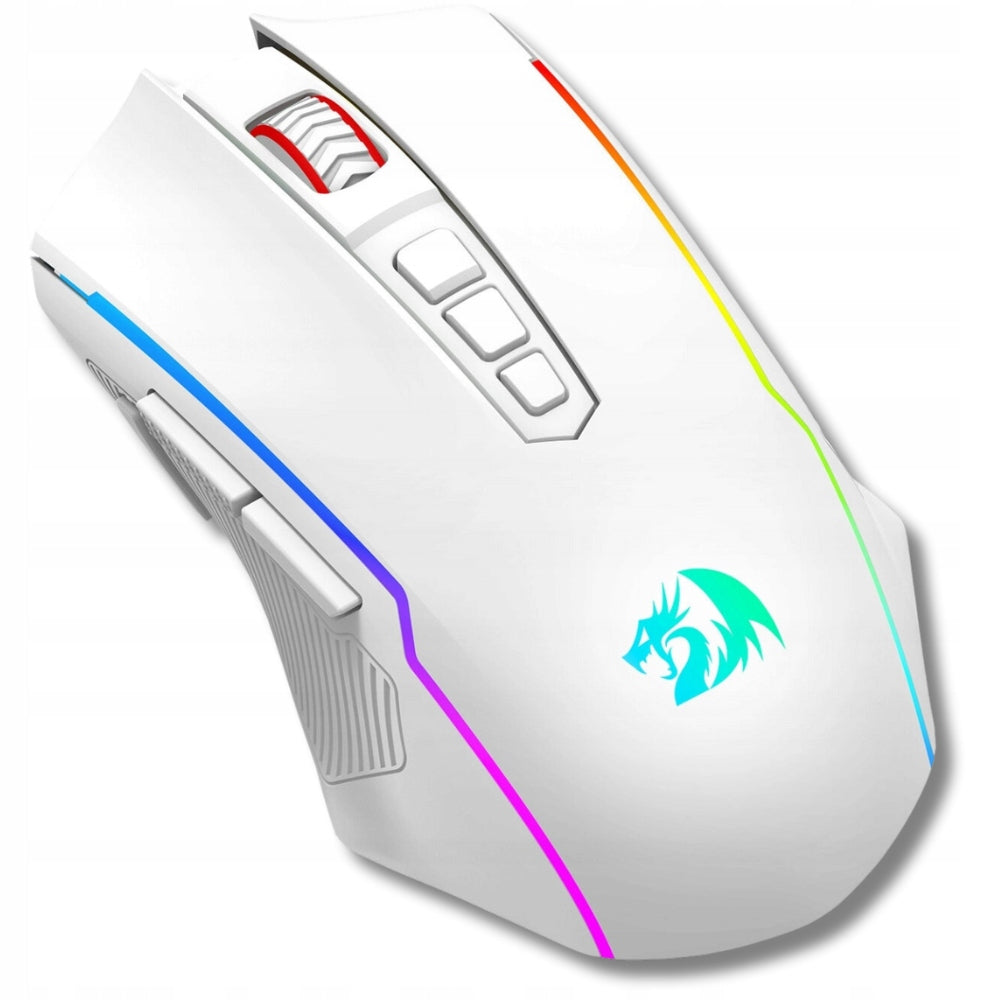 White GAMING MOUSE 10000dpi Redragon RGB Wireless Optical Mouse Color white