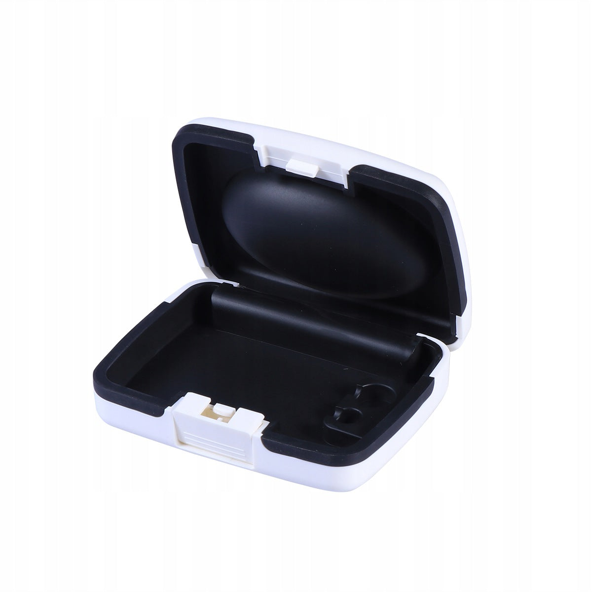 White Hearing Aid Storage Case Portable Holder for Safe Carry Manufacturer of a medical device NA