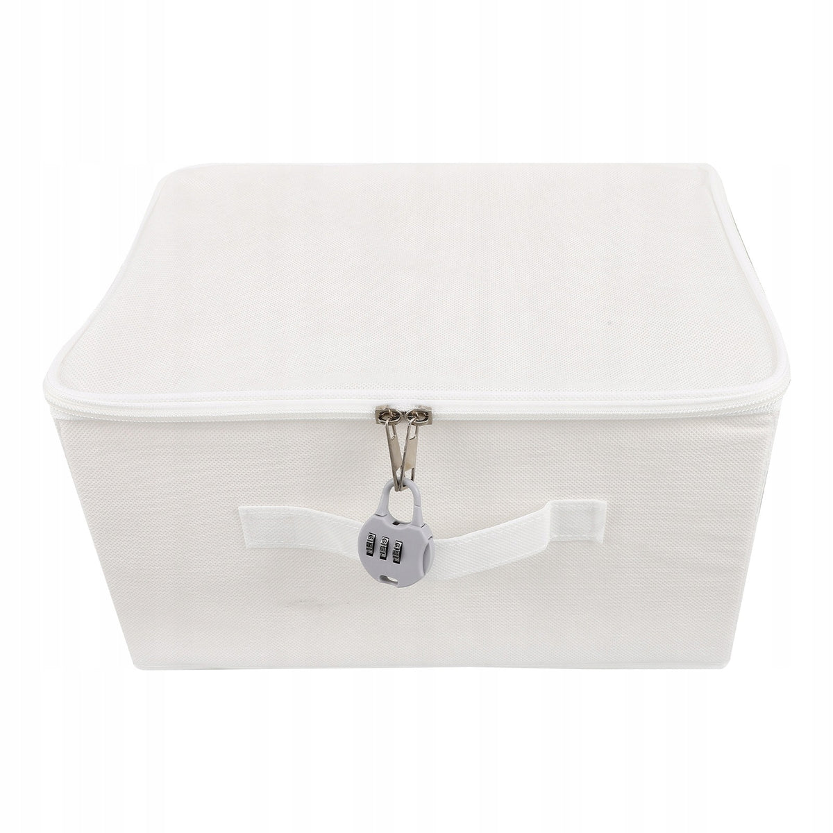 White Lockable Nonwoven Privacy Storage Bag for Clothes and Personal Items