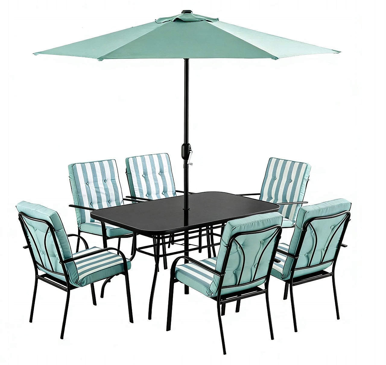 White Mint Umbrella Furniture Set (2000000767505)