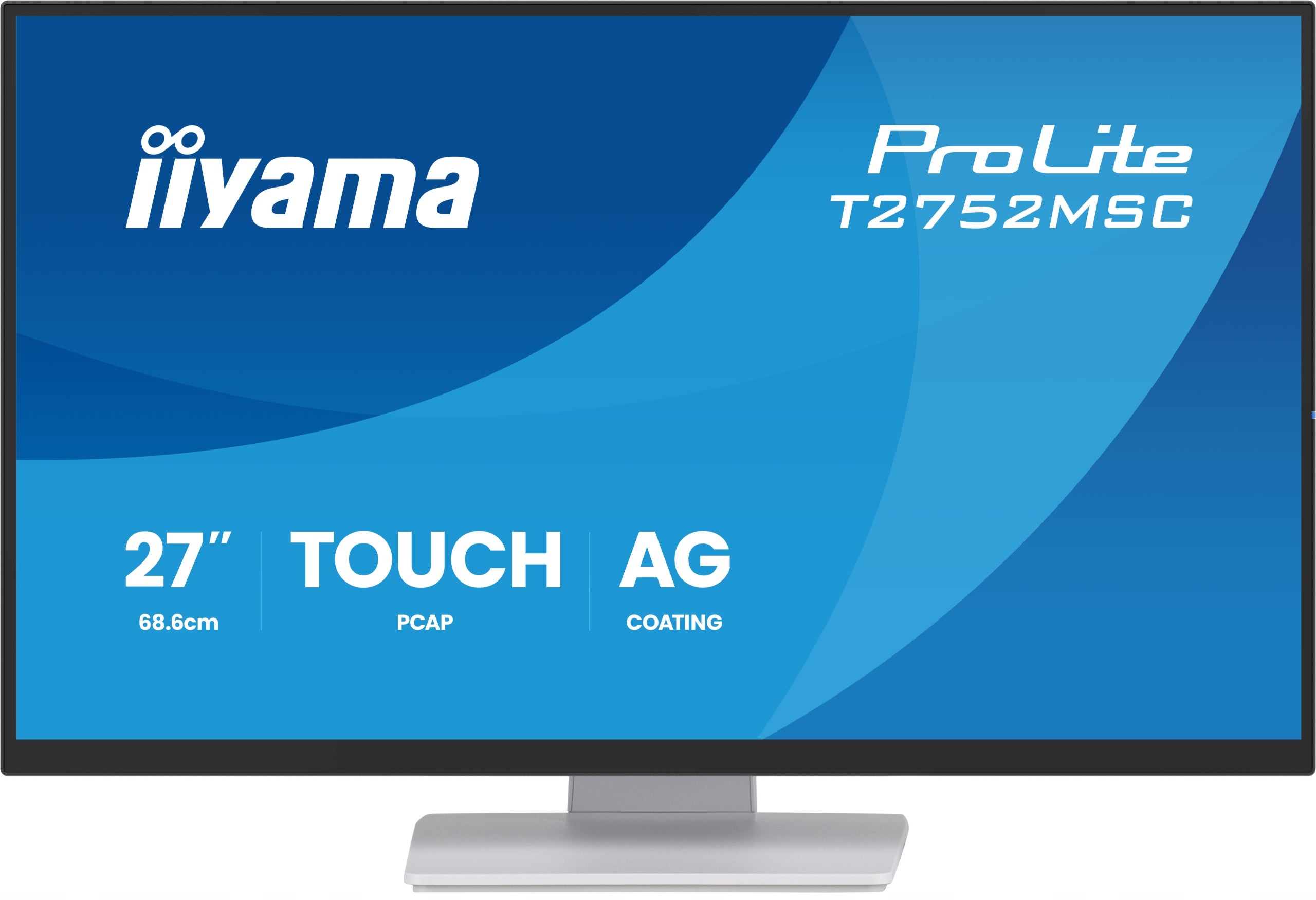 White Monitor POS iiyama ProLite T2752MSC-W1AG 27 IPS LED Touch HDMI DP