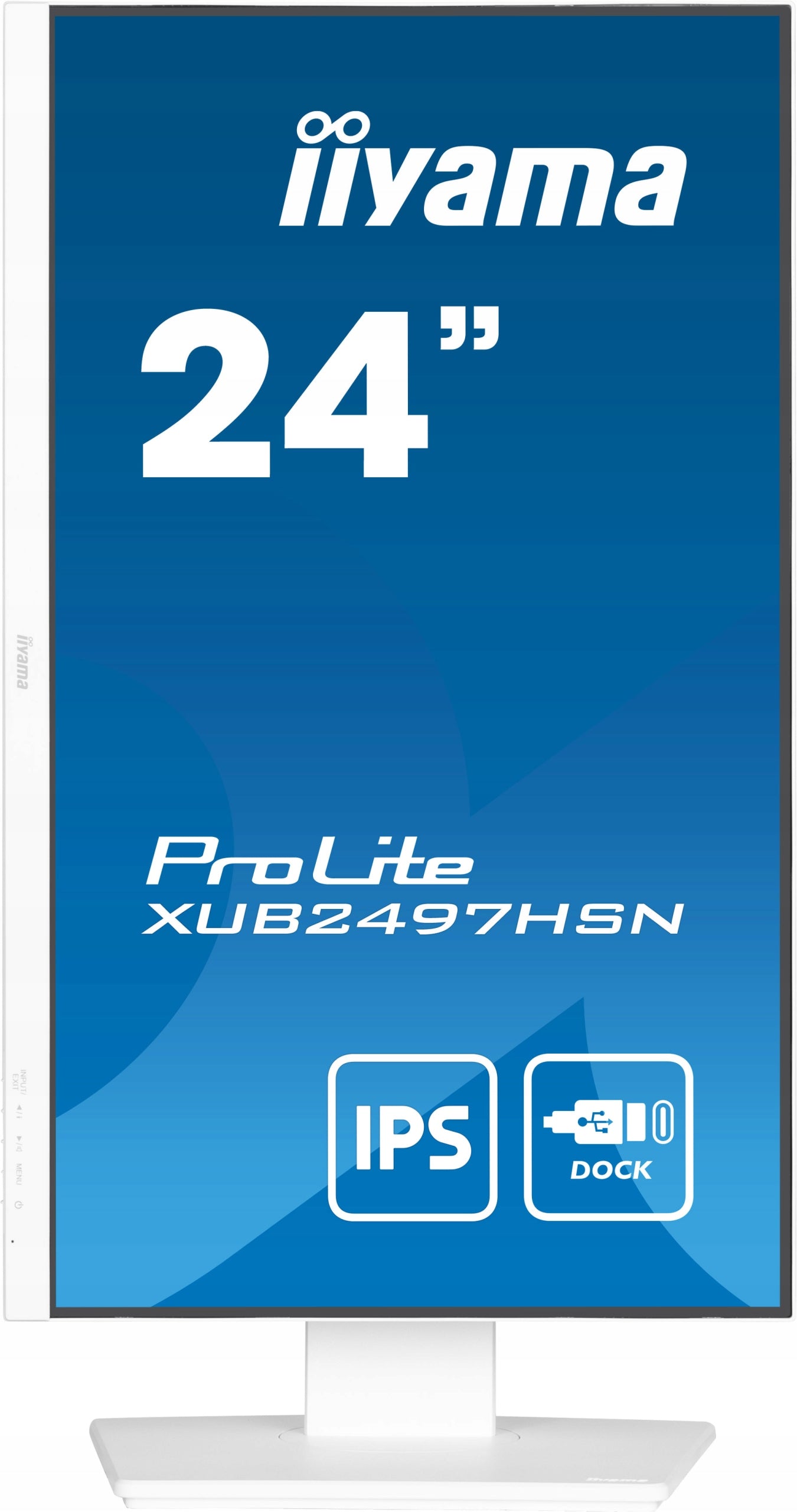 White Monitor iiyama ProLite XUB2497HSN-W2 24 IPS LED 1ms 100Hz /HDMI DP/ Batteries included no