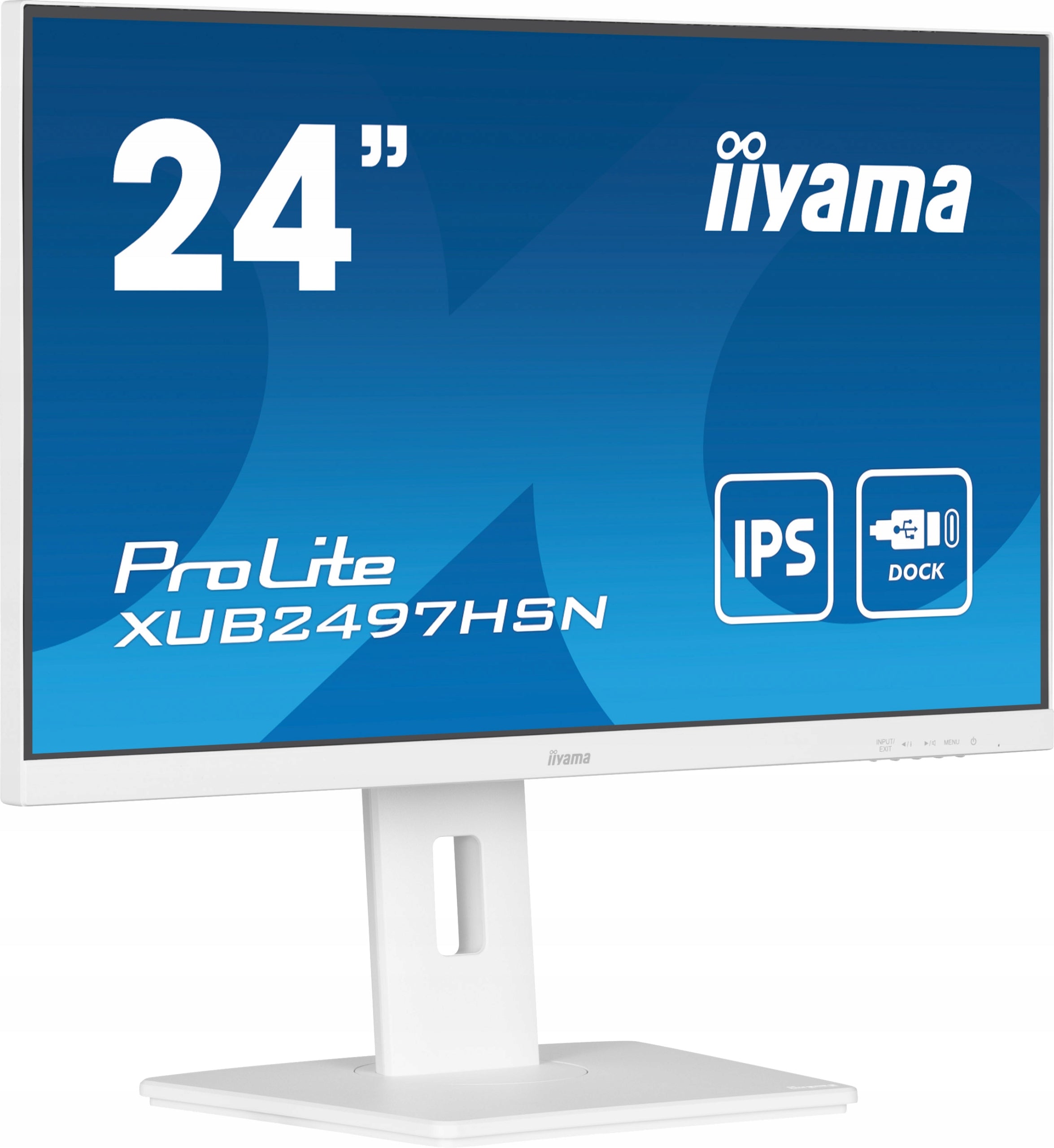 White Monitor iiyama ProLite XUB2497HSN-W2 24 IPS LED 1ms 100Hz /HDMI DP/
