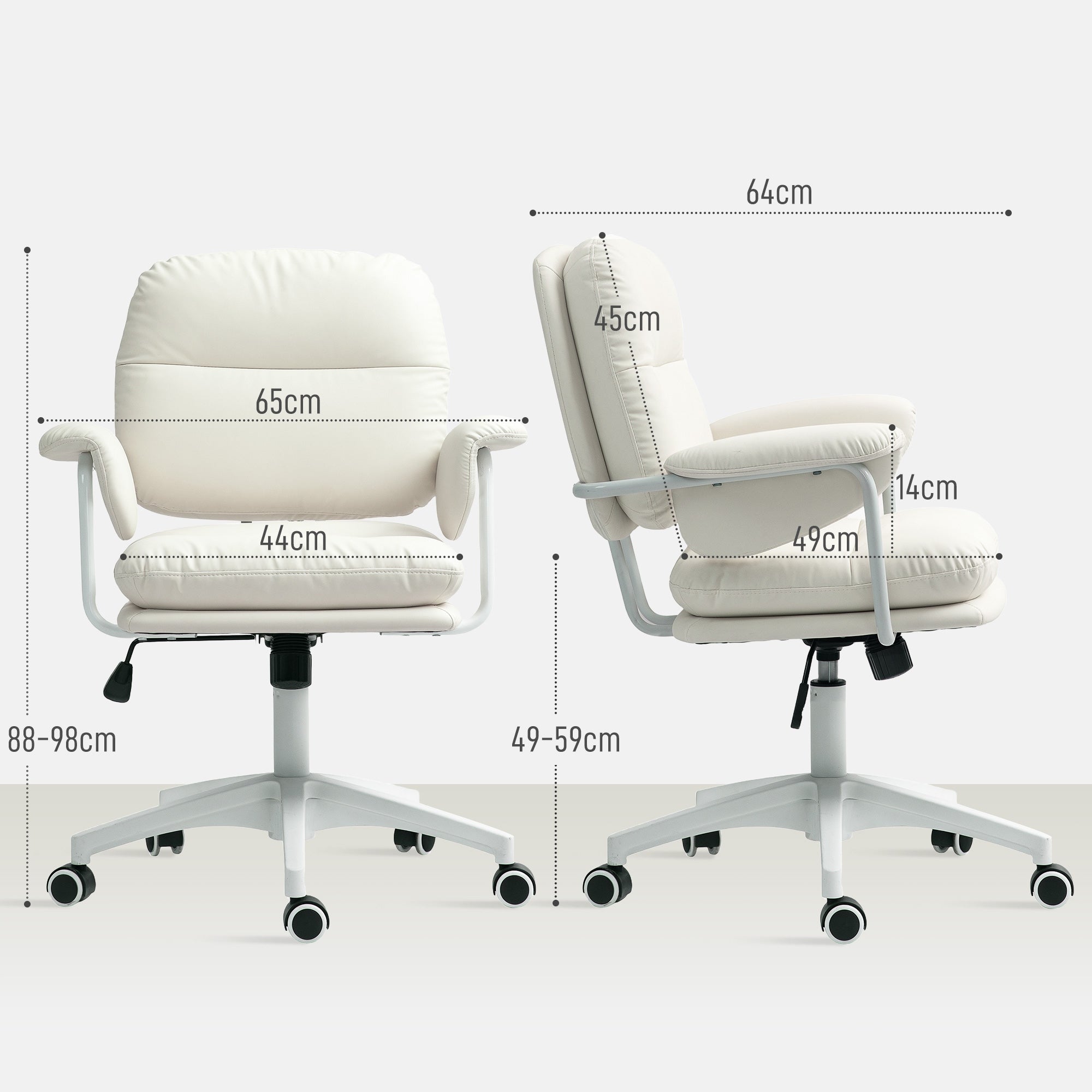 White Office Chair with Footrest Ergonomic for Sleeping and Working Lifting Capacity120kg Brand no brand