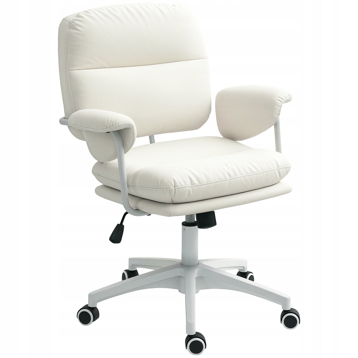 White Office Chair with Footrest Ergonomic for Sleeping and Working Lifting Capacity120kg