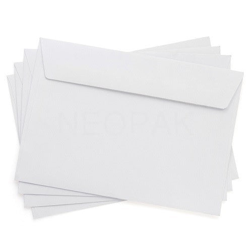White Paper Envelopes C6 25pcs SK Brand Neopak
