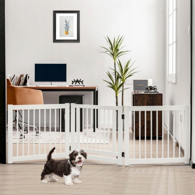 White Pet Barrier with Gate PW10013WH Product width 1.5 cm
