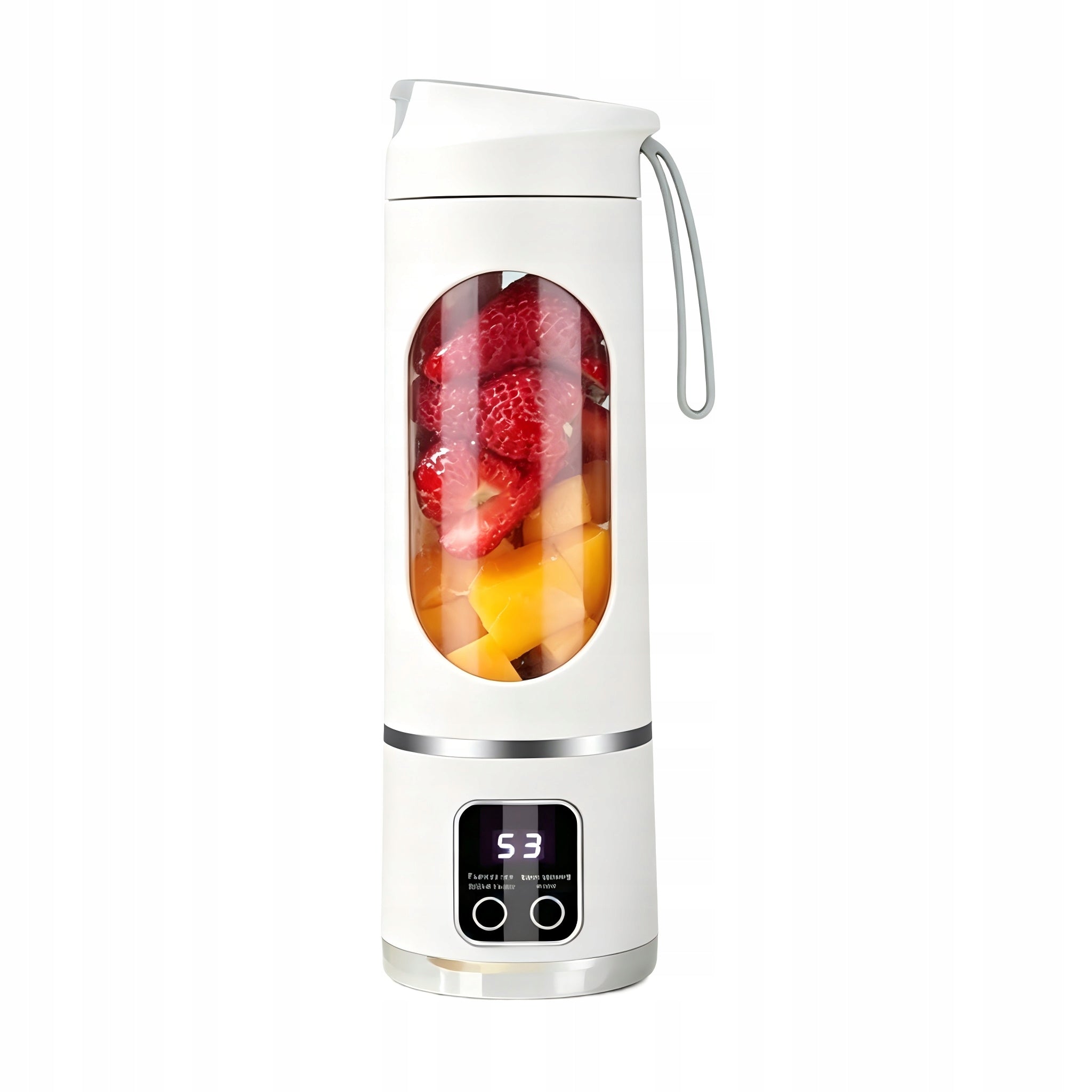 White Portable Cocktail Blender, Rechargeable 3,7V