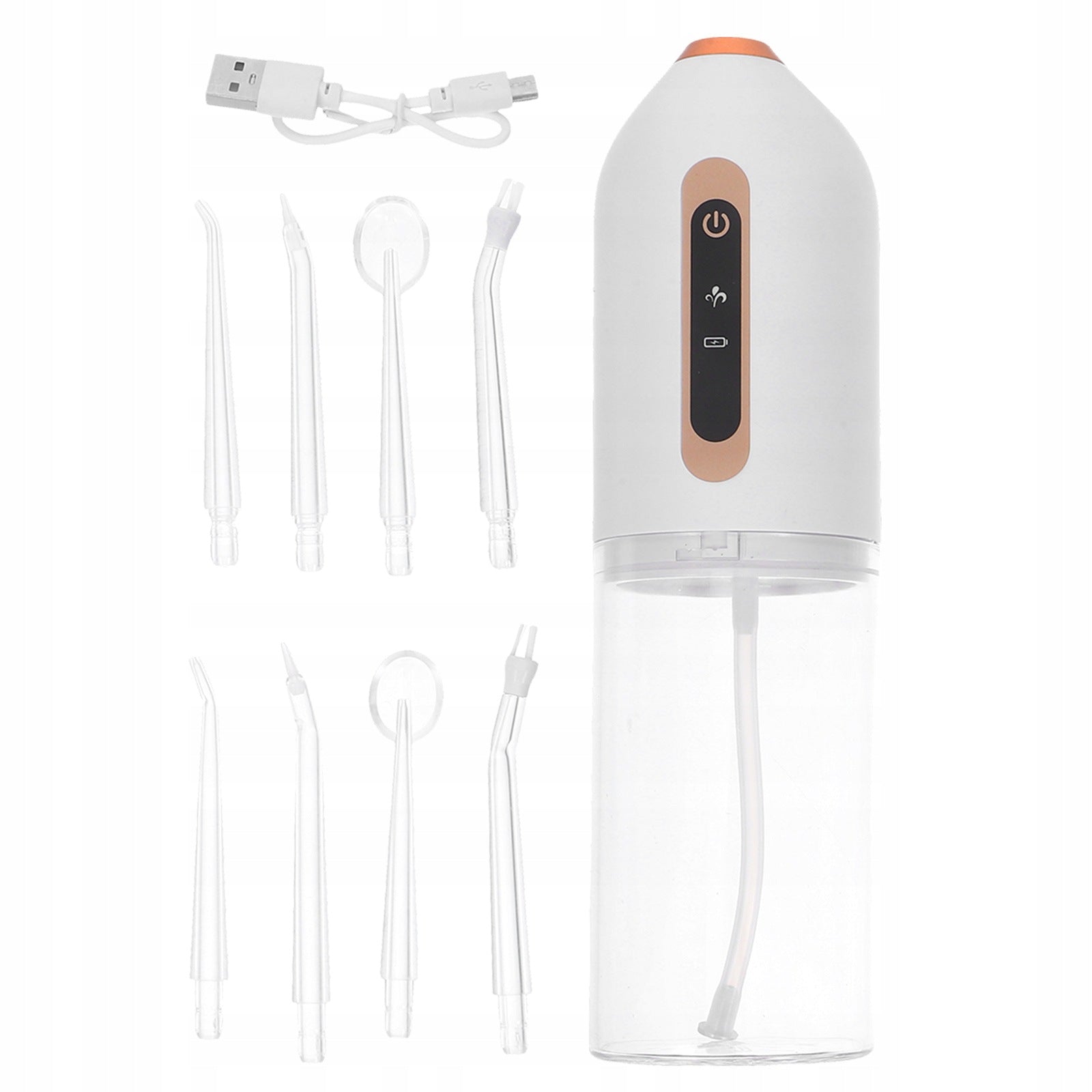 White Portable Cordless Water Flosser Rechargeable Oral Irrigator Brand no brand
