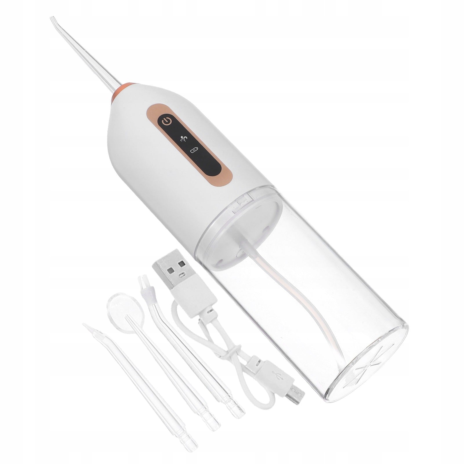 White Portable Cordless Water Flosser Rechargeable Oral Irrigator Model 21739870257761