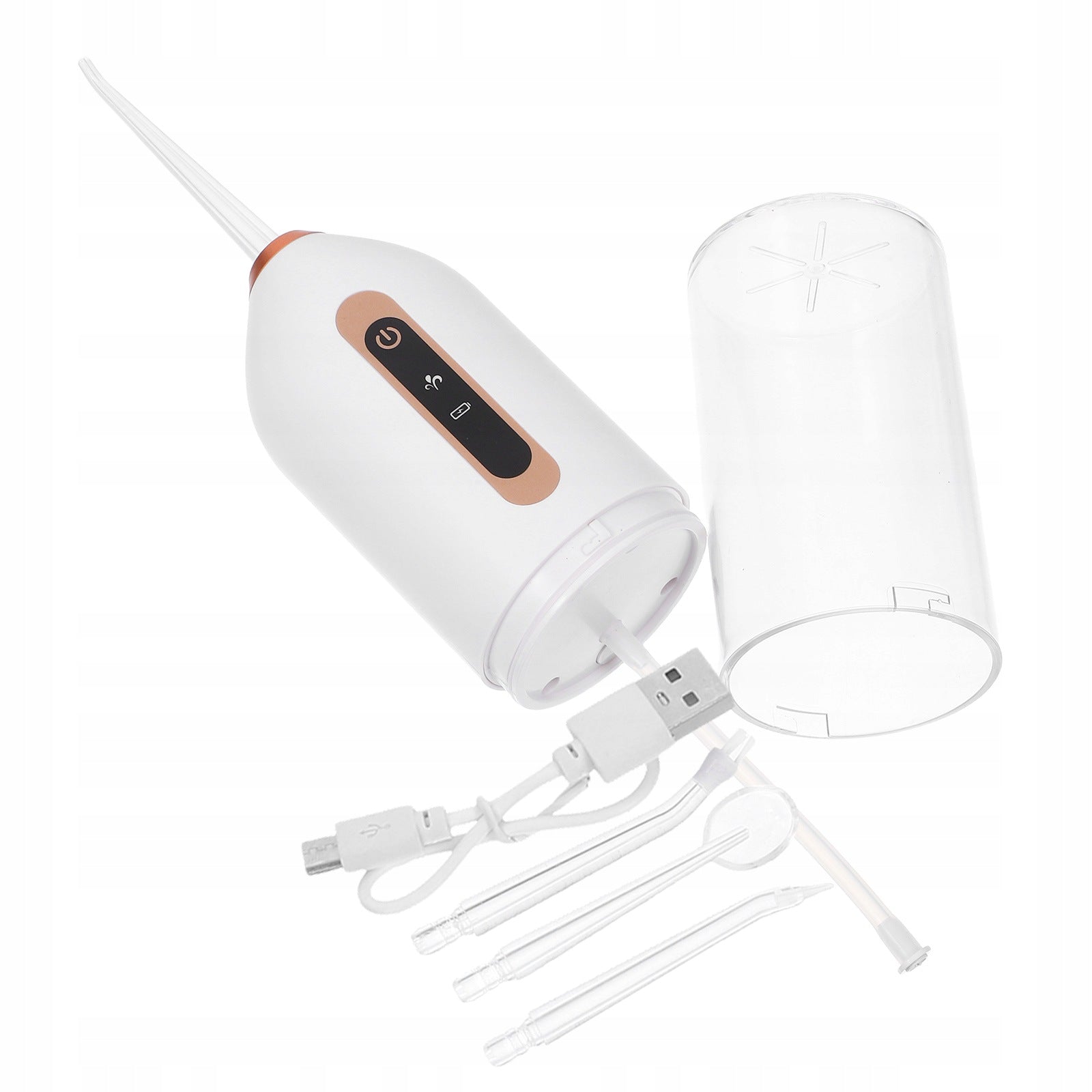 White Portable Cordless Water Flosser Rechargeable Oral Irrigator
