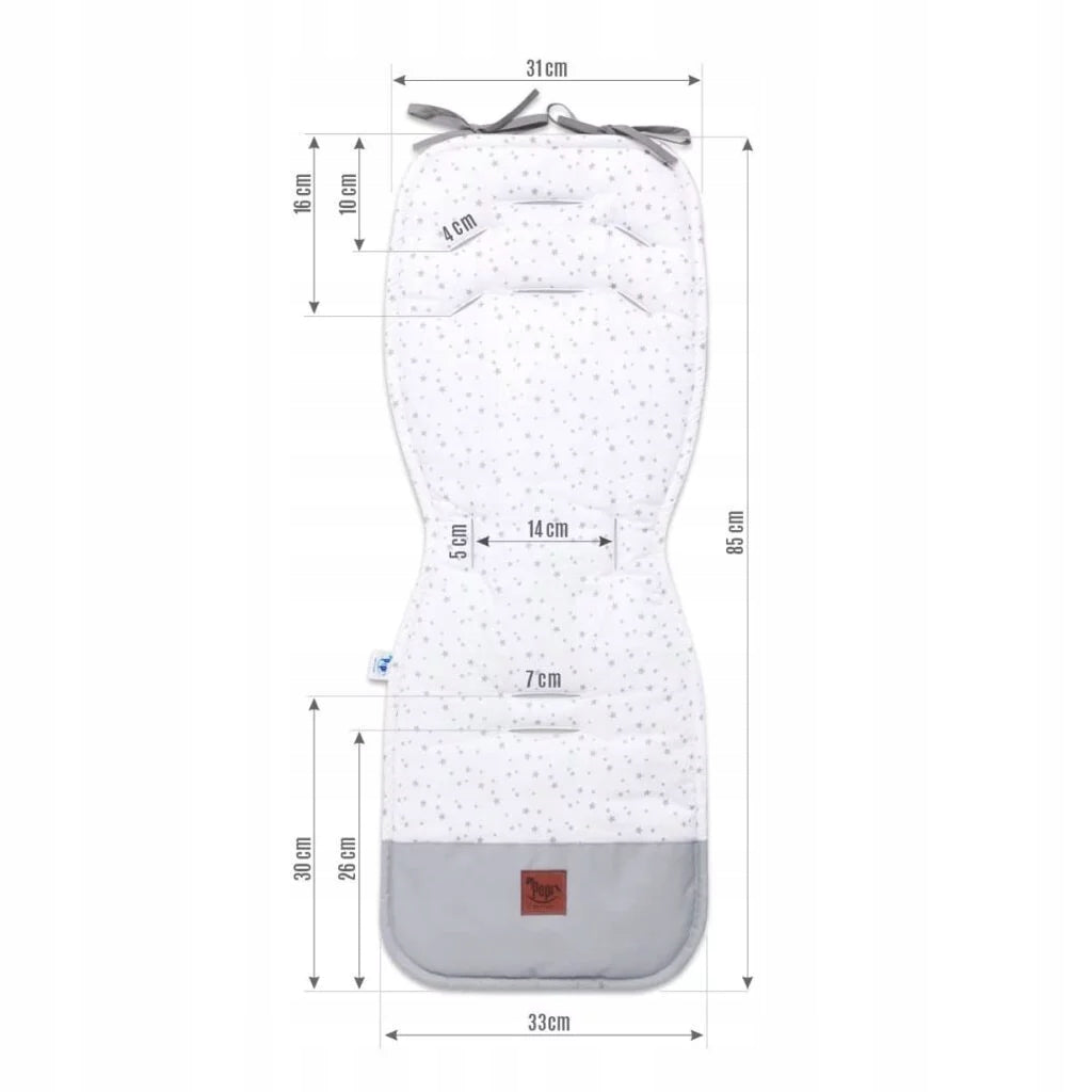 White Sleeping Teddy Bear Stroller Insert with Old Row Velvet Manufacturer code 5906702767751
