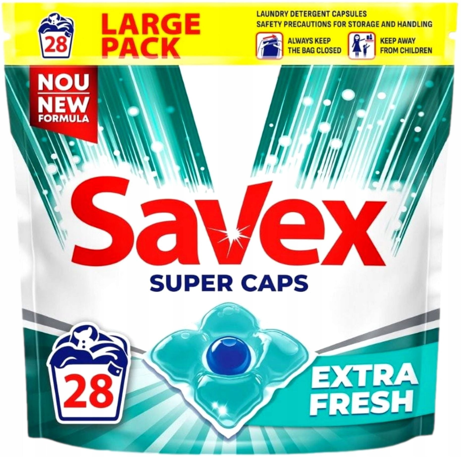 White Washing Capsules Savex Caps Fresh Light Fabric 28 Washes