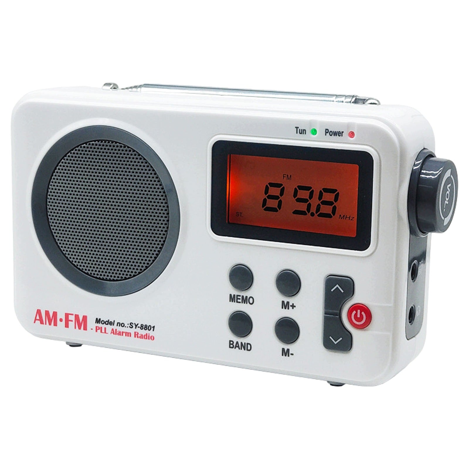 White Waterproof Shower Speaker with LCD Display and Fm Radio for Bathroom Model other
