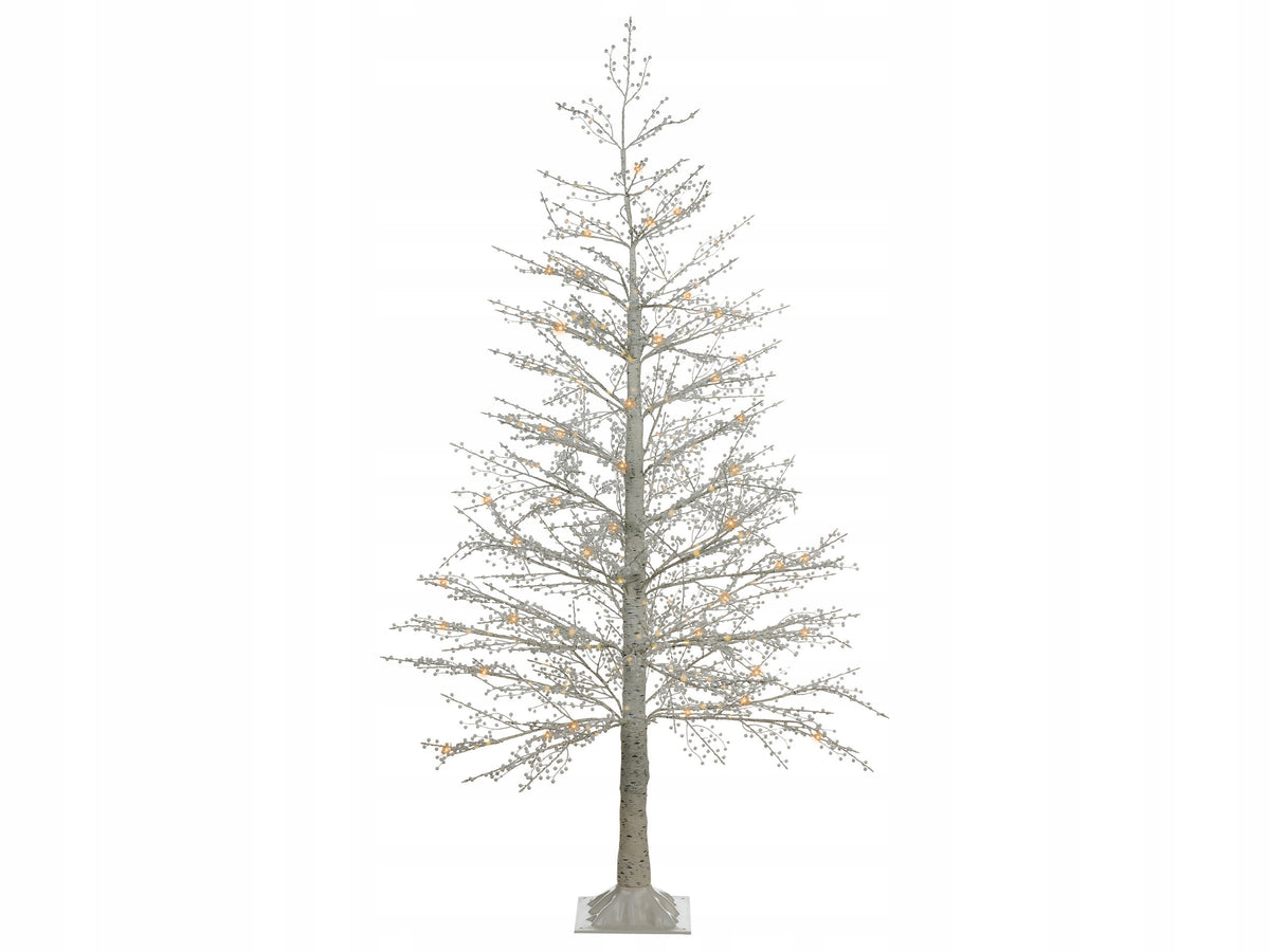 White artificial snow-covered Christmas tree 180 cm