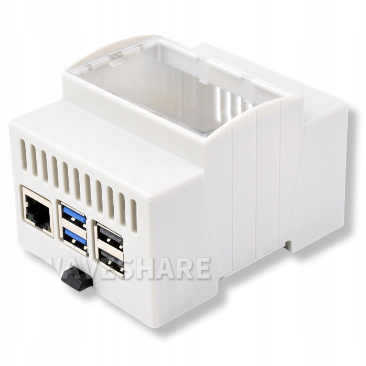 White housing for Raspberry Pi 5 for DIN rail made of ABS plastic Batteries included no