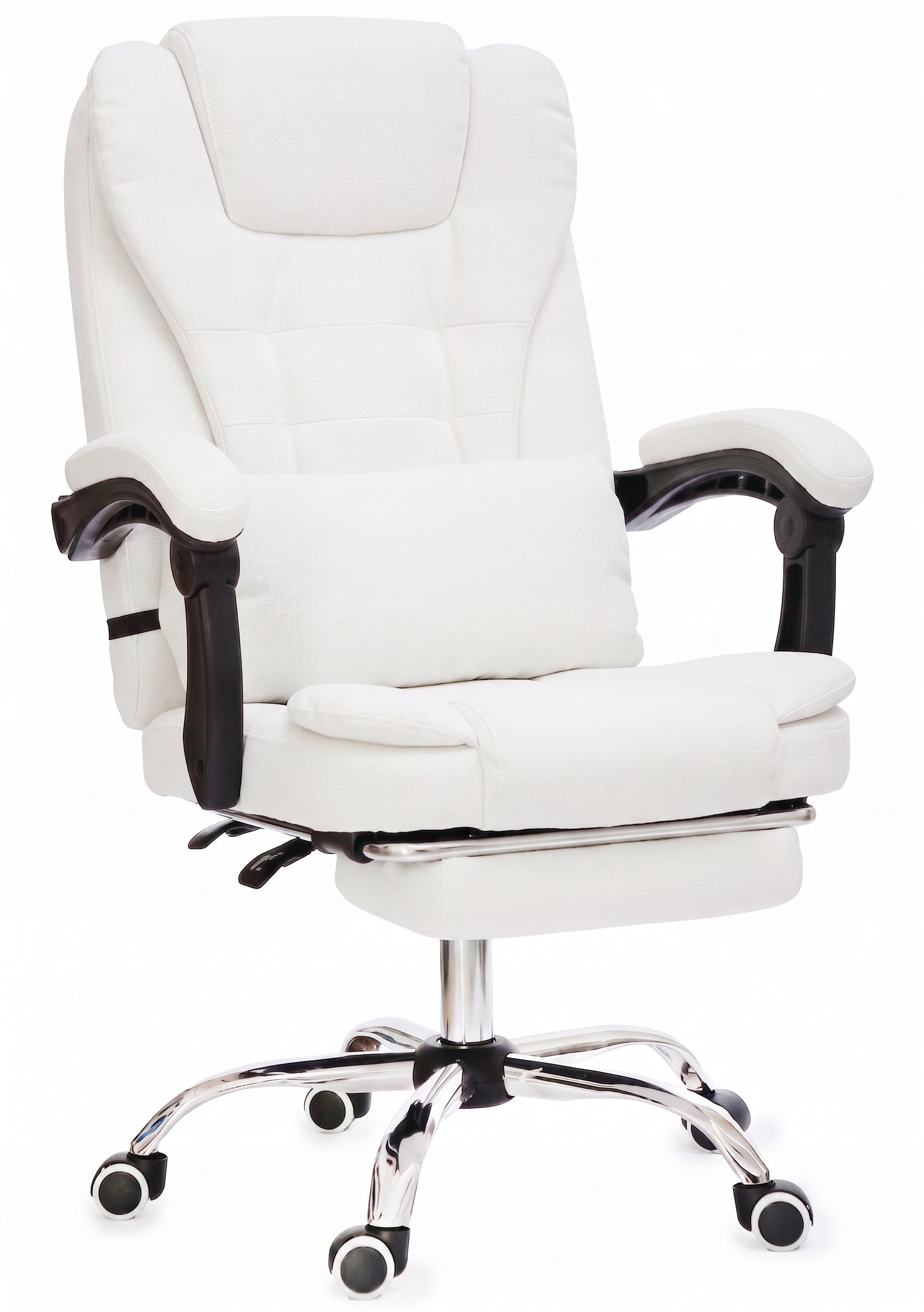 White material comfortable office chair with footrest and cushion NBR002-HT Packaging status original