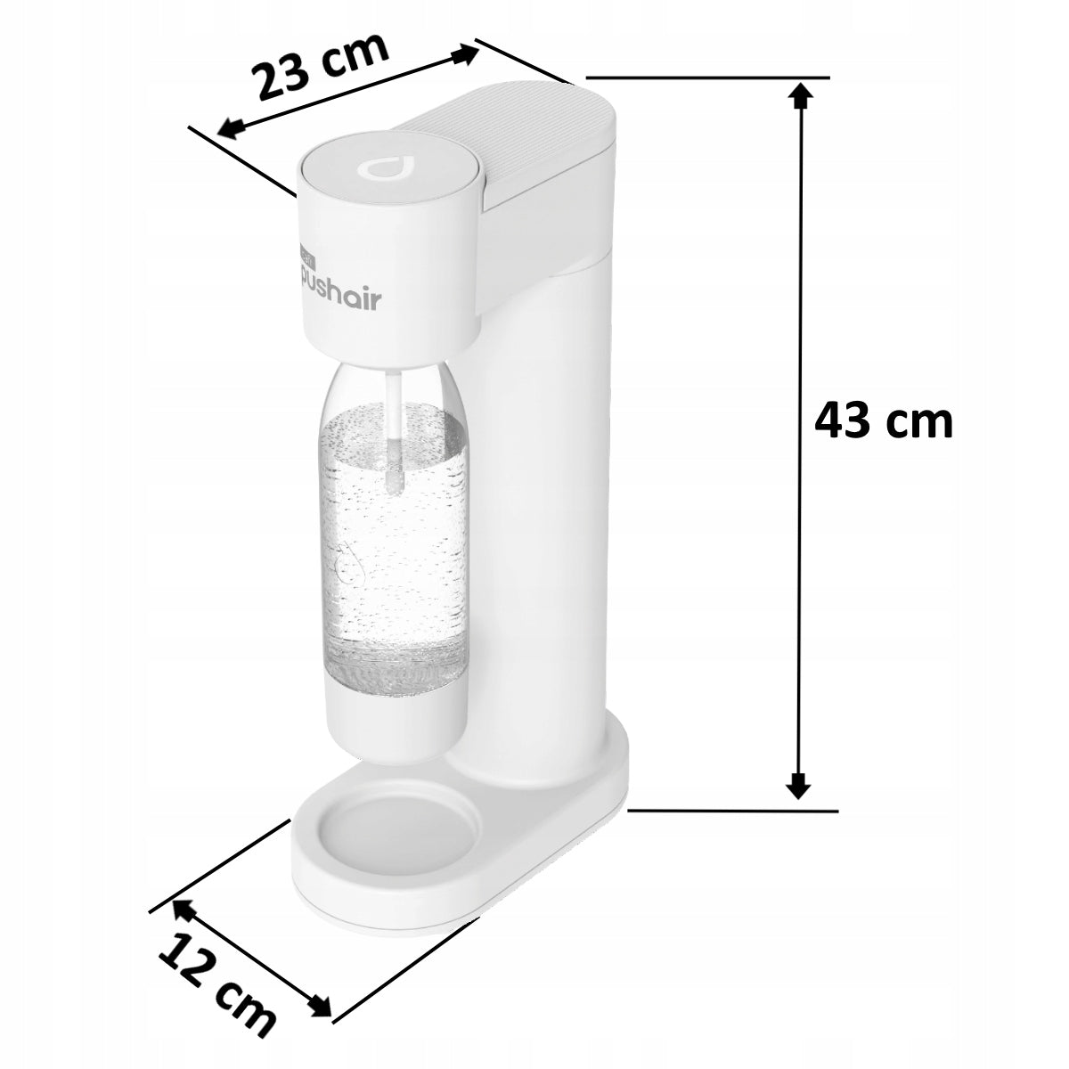 White saturator for sparkling water Dafi + 2 cartridges gas cylinders Brand Dafi