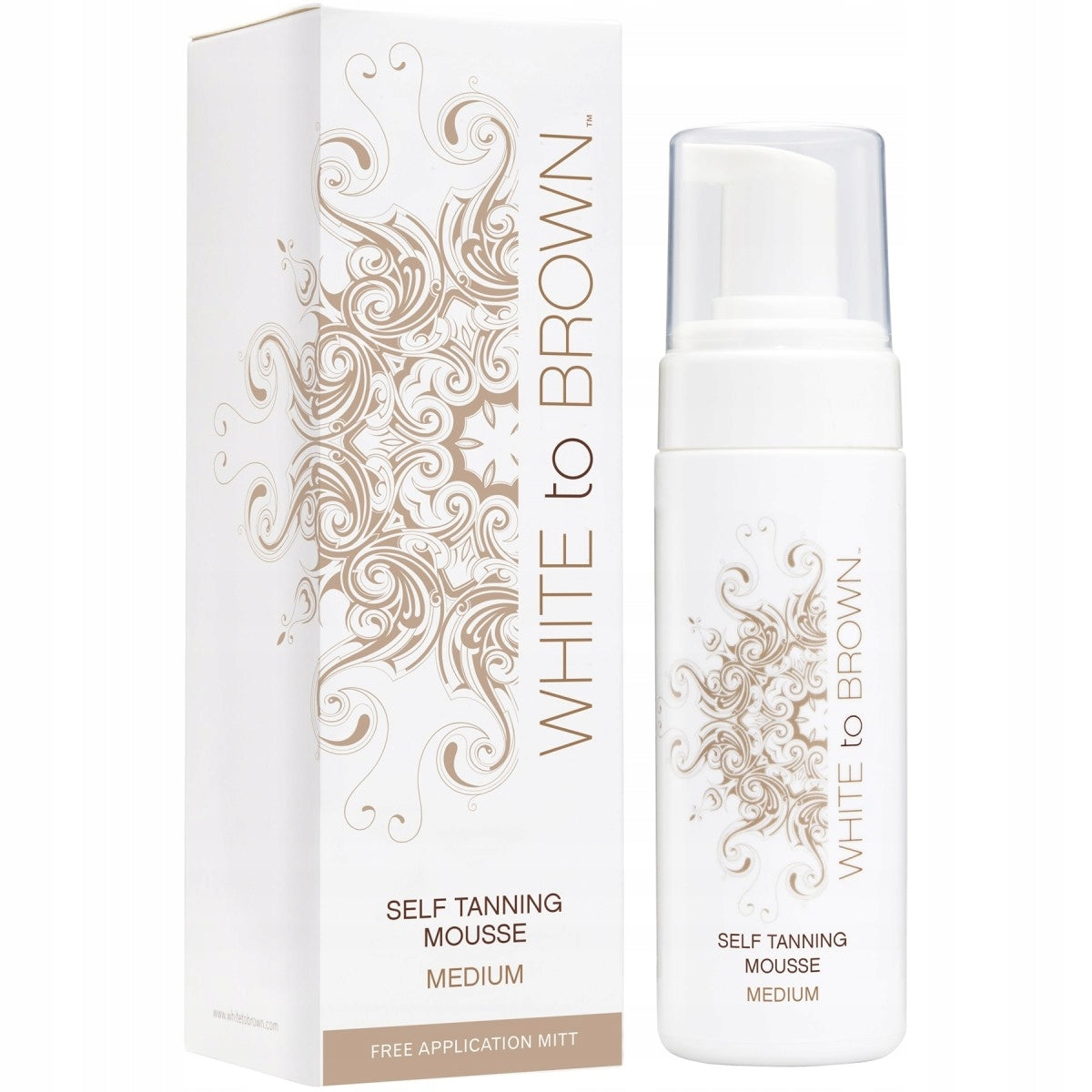 Körperlotion mit selbstbräunendem White To Brown Medium Mousse, 150 ml 