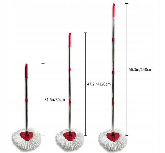 Whole mop with adjustable handle compatible with Vileda + reinforced cartridge Brand 100