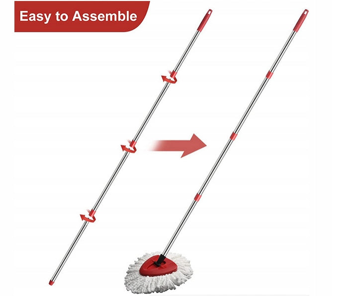 Whole mop with adjustable handle compatible with Vileda + reinforced cartridge Manufacturer code OBROTMOP