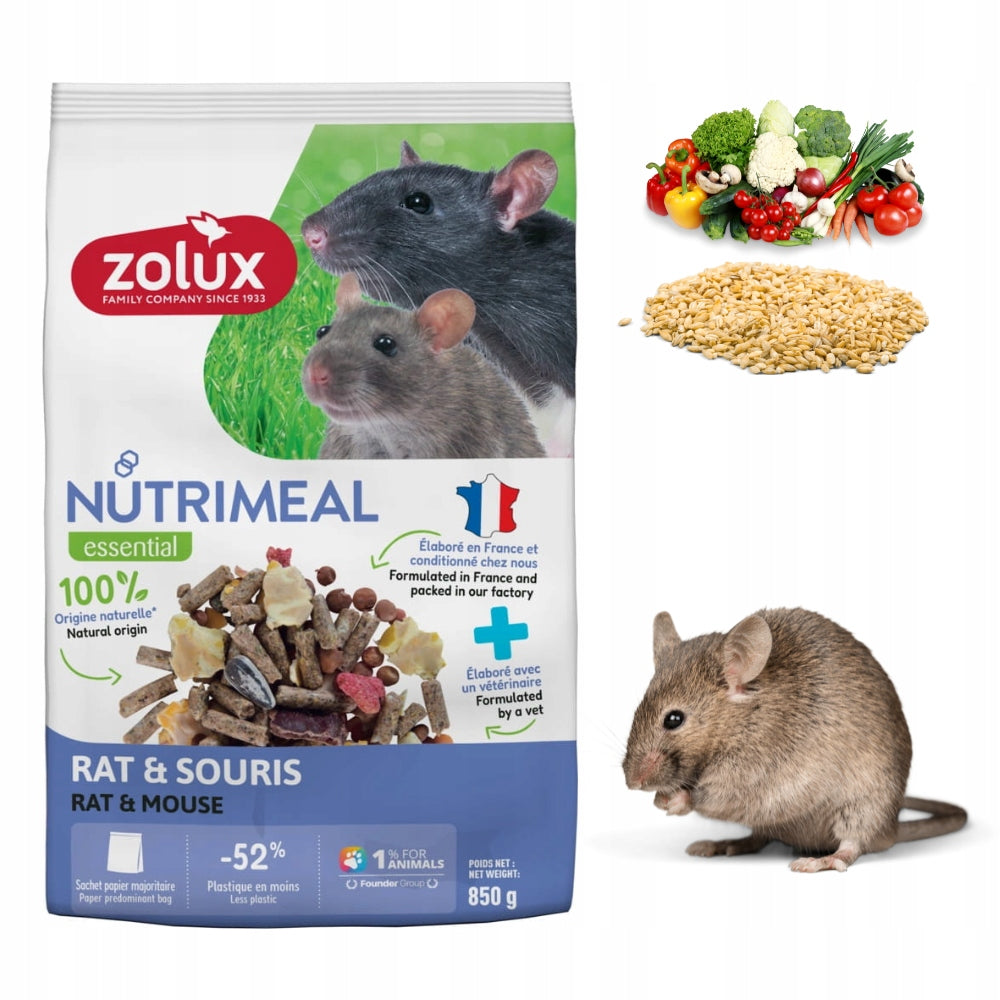 Wholesome food MOUSE RATS MIXTURE ZOLUX NUTRIMEAL 850 g