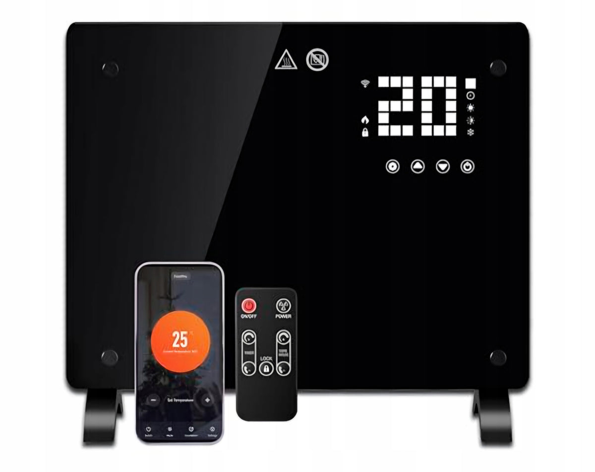 Wi-Fi Convector Heater Electric Glass Touch 1000W LED Thermostat