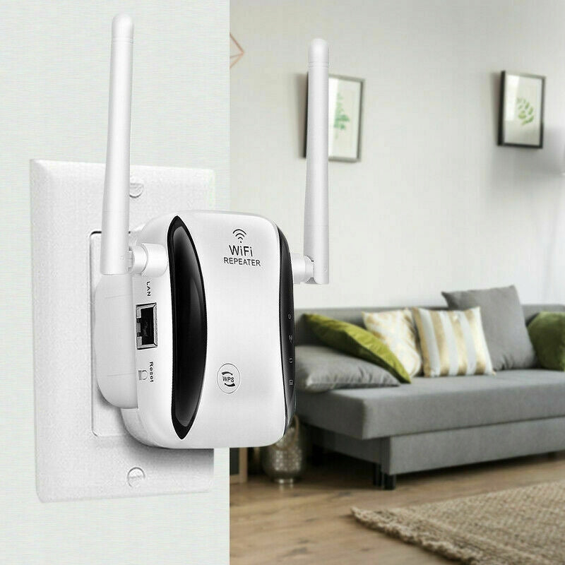 Wi-Fi Signal Amplifier Fast Repeater LAN Socket 2 Antennas Packaging status original