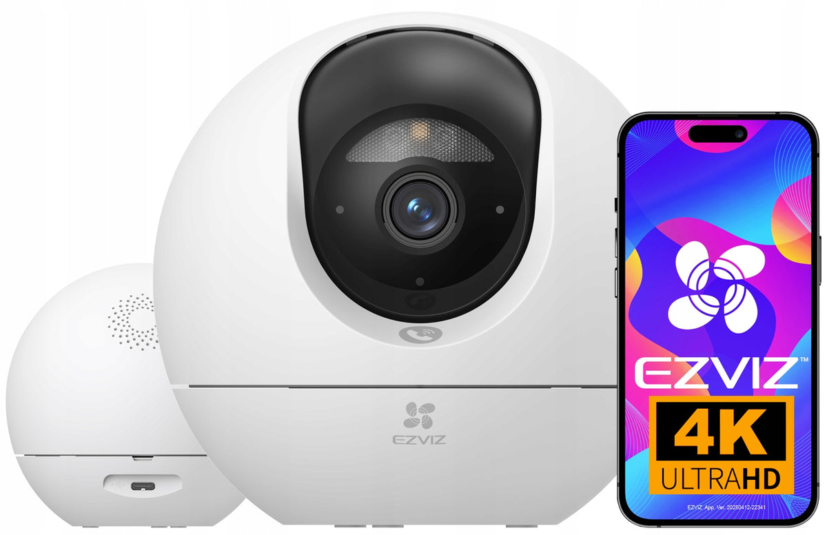 WiFi Camera EZVIZ C6c 4K 8Mpx UltraHD Nanny Rotating Application AI Detection Packaging status original