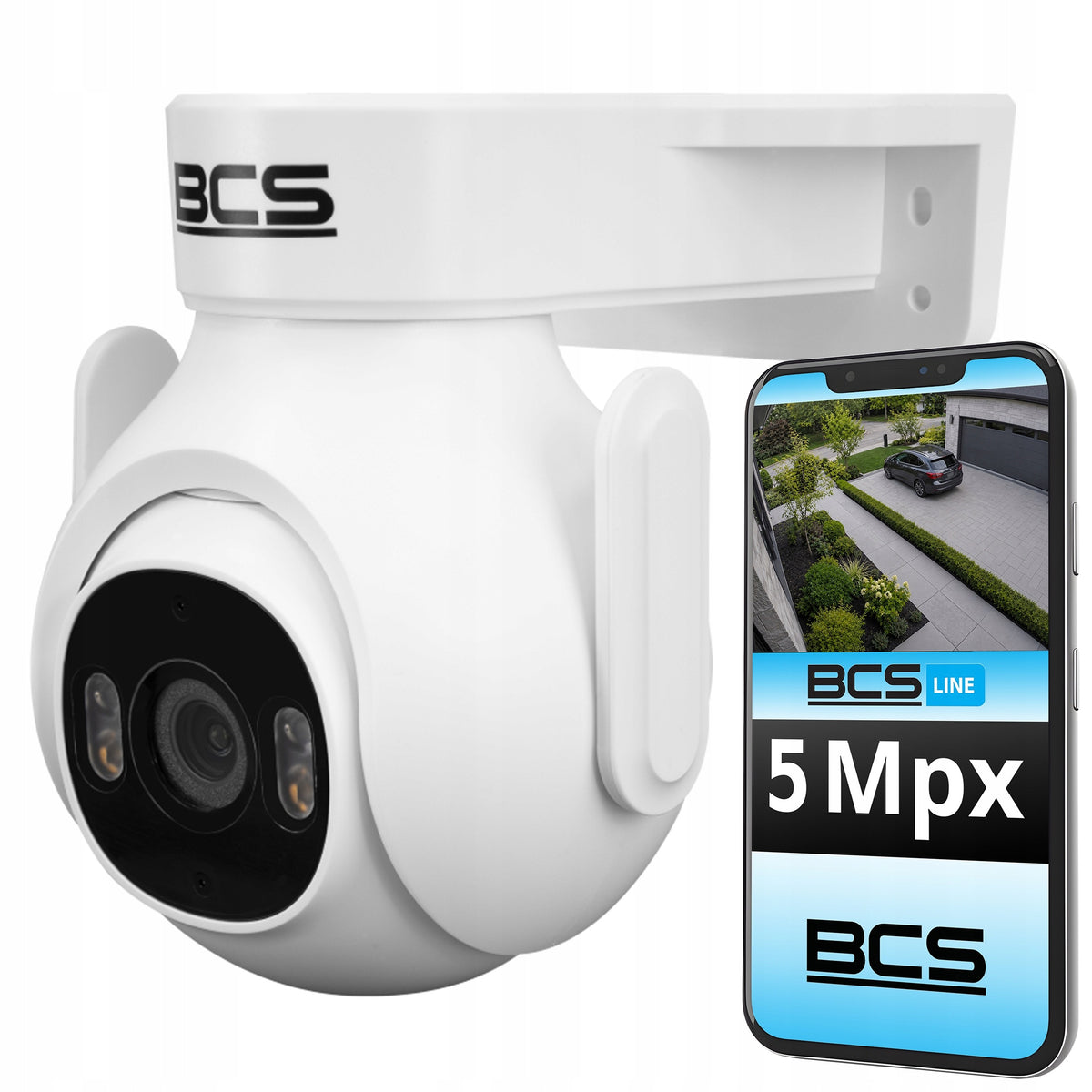 WiFi Camera Outdoor Rotating PTZ Wireless 5Mpx Motion Tracking BCS