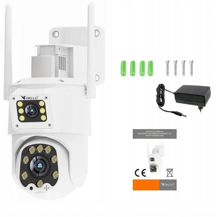 WiFi IP Camera for 4G SIM Card Outdoor Rotating 2 Lenses ORLLO TZ8 4K Packaging status original