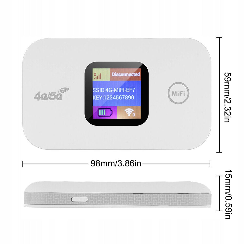 WiFi Router, WiFi with SIM Card Slot, Color LCD Display,2100mah Packaging status original