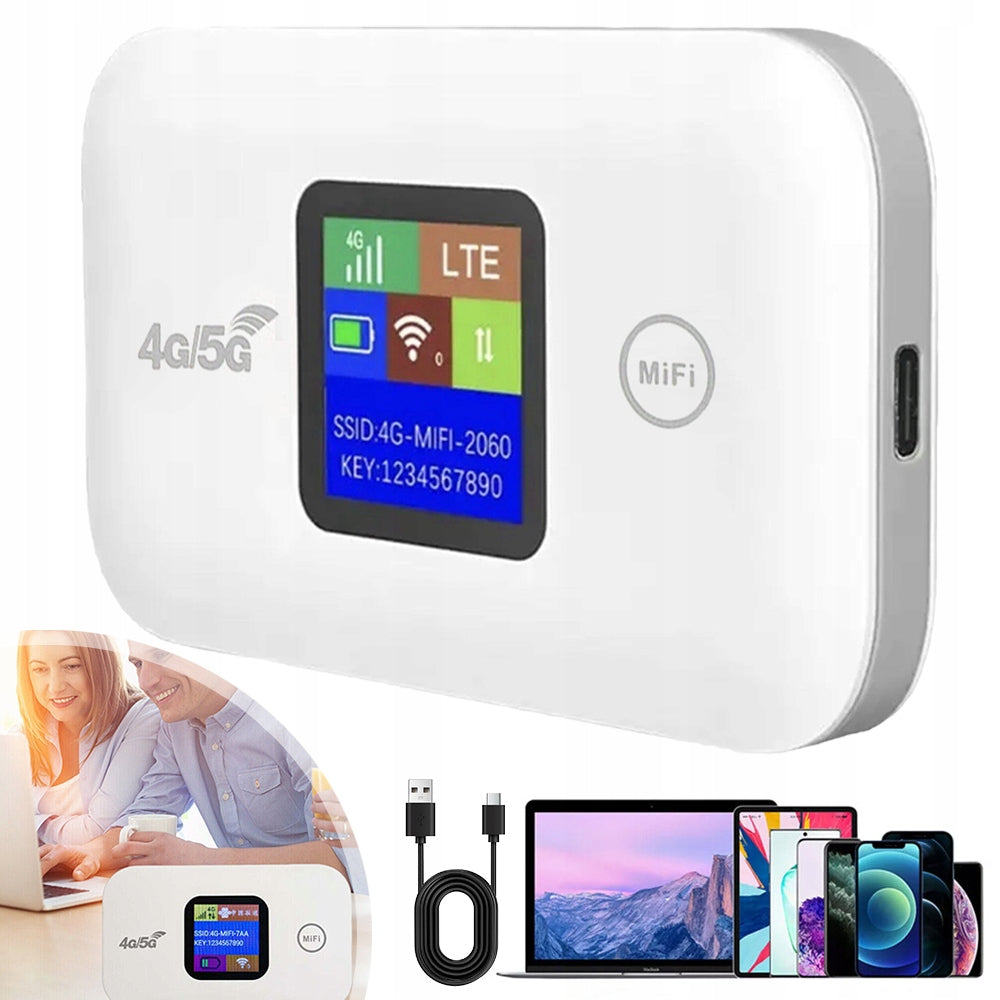 WiFi Router, WiFi with SIM Card Slot, Color LCD Display,2100mah